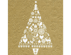 P64020 Servilletas papel Moments My Xmas tree gold Paper Design - Ítem