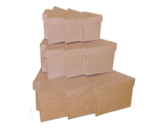 PM1053H Set de 3 cajas papel mache arboles 18 23 y 30cm Innspiro - Ítem