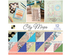 PS-002-00025 Set 36 papeles doble cara Stack City Maps DCWV - Ítem