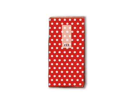 PTN0067 Mouchoirs TT JUST DOTS RED 11x5 5cm (10u ) Paper Design