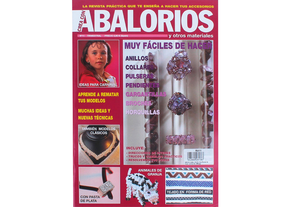RA11 Revista ABALORIOS Muy faciles de hacer anillos etc 66 pag Crea con abalorios