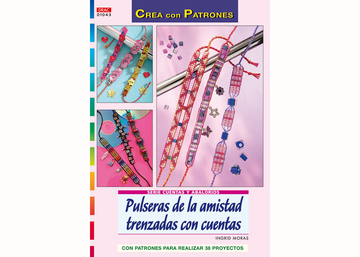 RD1043 Revista CUENTAS Y ABALORIOS Pulseras de la amistad trenzadas con cuentas El drac