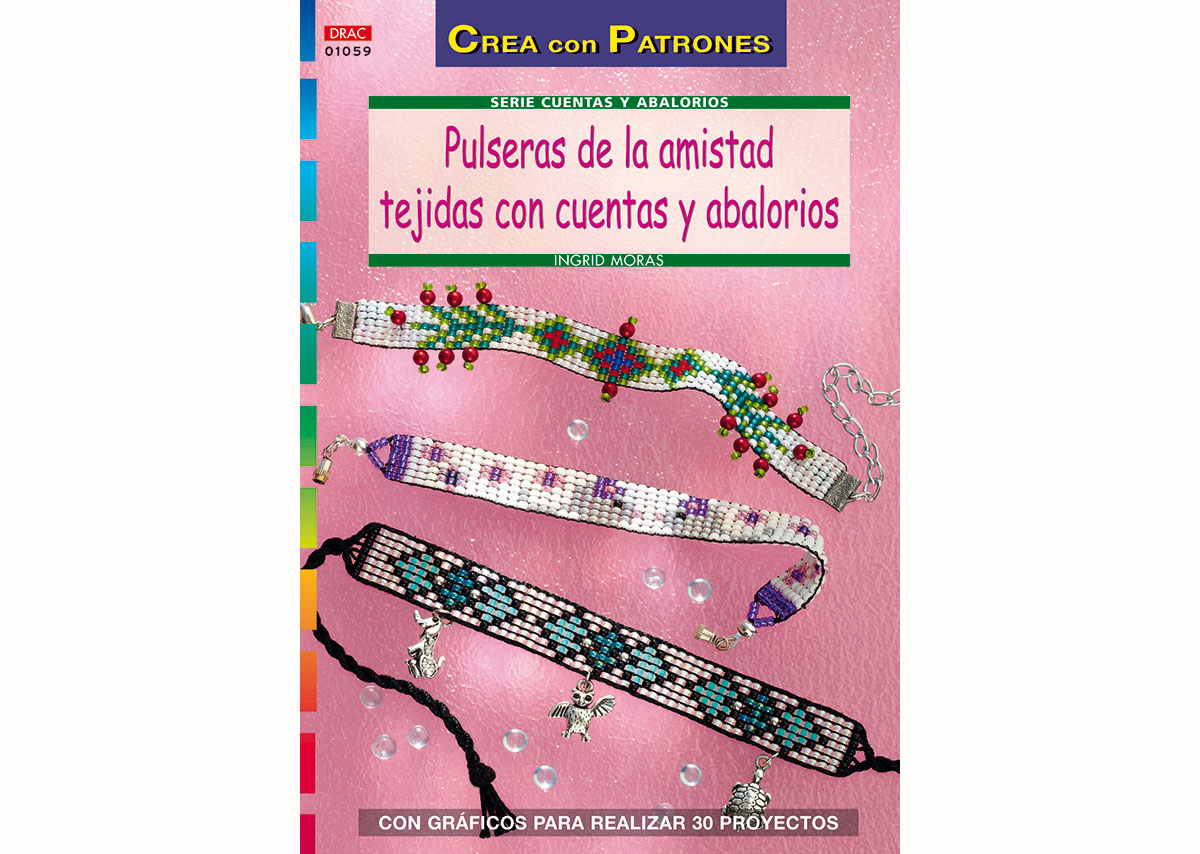 RD1059 Revista CUENTAS Y ABALORIOS Pulseras de la amistad tejidas con cuentas y abalorios El drac