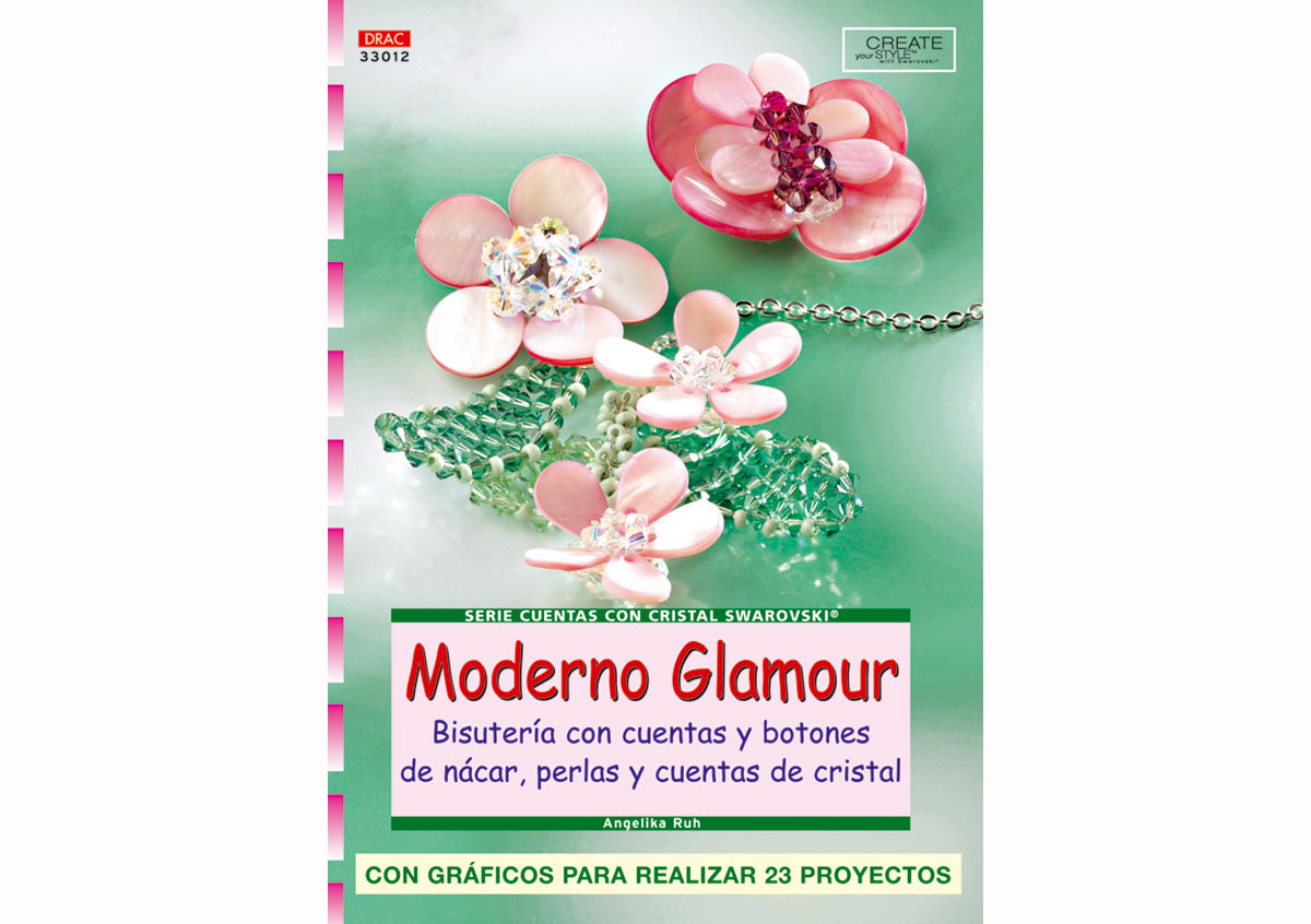RD33012 Revista CUENTAS Y ABALORIOS Moderno glamour bisuteria con cuentas y botones de nacar perlas y cuentas de cristal El drac