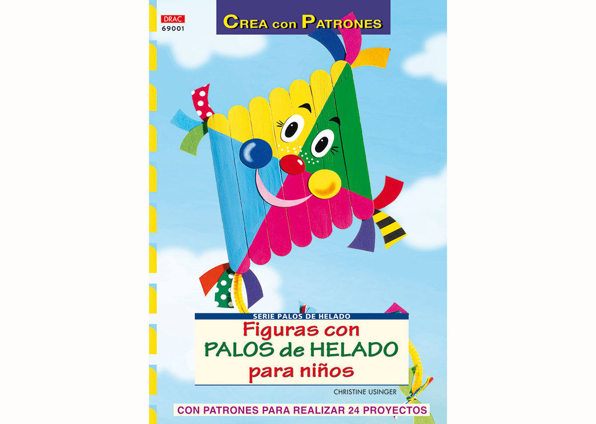RD69001 Revista NINOS Figuras con palos de helado para ninos El drac