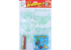 S1060-05 Kit plastique magique Butterflies avec 6 designs et accessoires et accessoires Shrinkles - Article