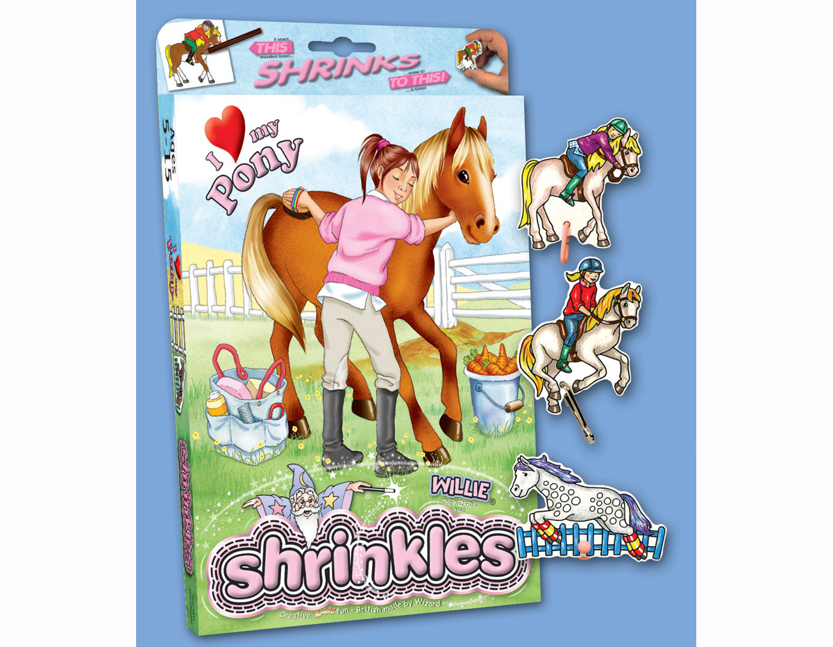 S1060-33 Kit plastique magique Ponies avec 6 designs et accessoires Shrinkles