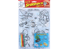 S1060-35 Kit plastique magique Sea Fun avec 6 designs et accessoires Shrinkles - Article