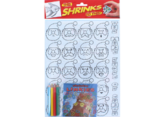 S1062-43 Kit chaines plastique magique Santa s faces avec designs et anneaux pour enchainer Shrinkles - Article