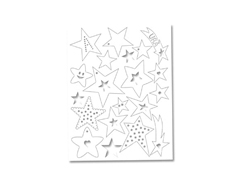S1202 Hoja formas pre cortadas plastico magico estrellas white Shrinkles - Ítem