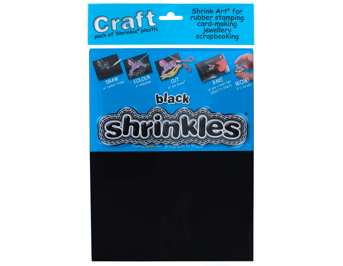 S1304 Feuilles lisses plastique magique black Shrinkles