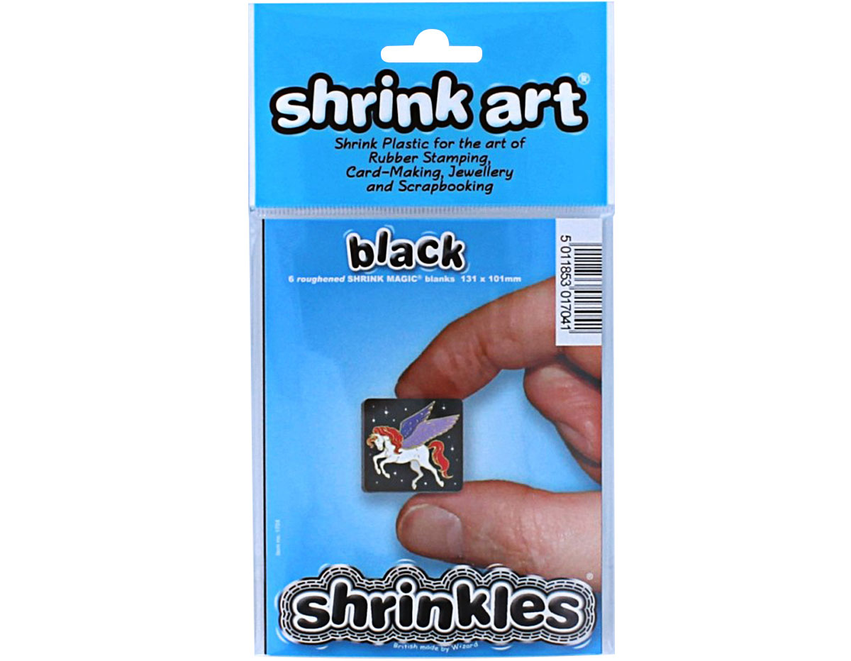 S1704 Feuilles lisses plastique magique black Shrinkles