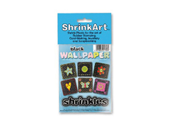 S1708 Hojas estampadas plastico magico black Shrinkles - Ítem