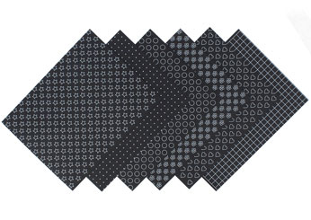 S1708 Hojas estampadas plastico magico black Shrinkles - Ítem1