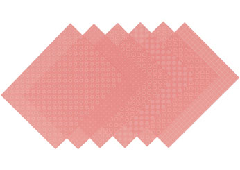 S1716 Hojas estampadas plastico magico pastel pink Shrinkles - Ítem1