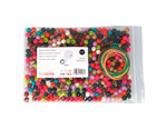 SP-16615 Perles bois boule couleurs assorties 10mm et 5m fil coton 500u Aprox Innspiro - Article1