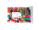 SP-16619 Perles bois boule couleurs assorties 30mm et 5m fil coton 50u Aprox Innspiro - Article1
