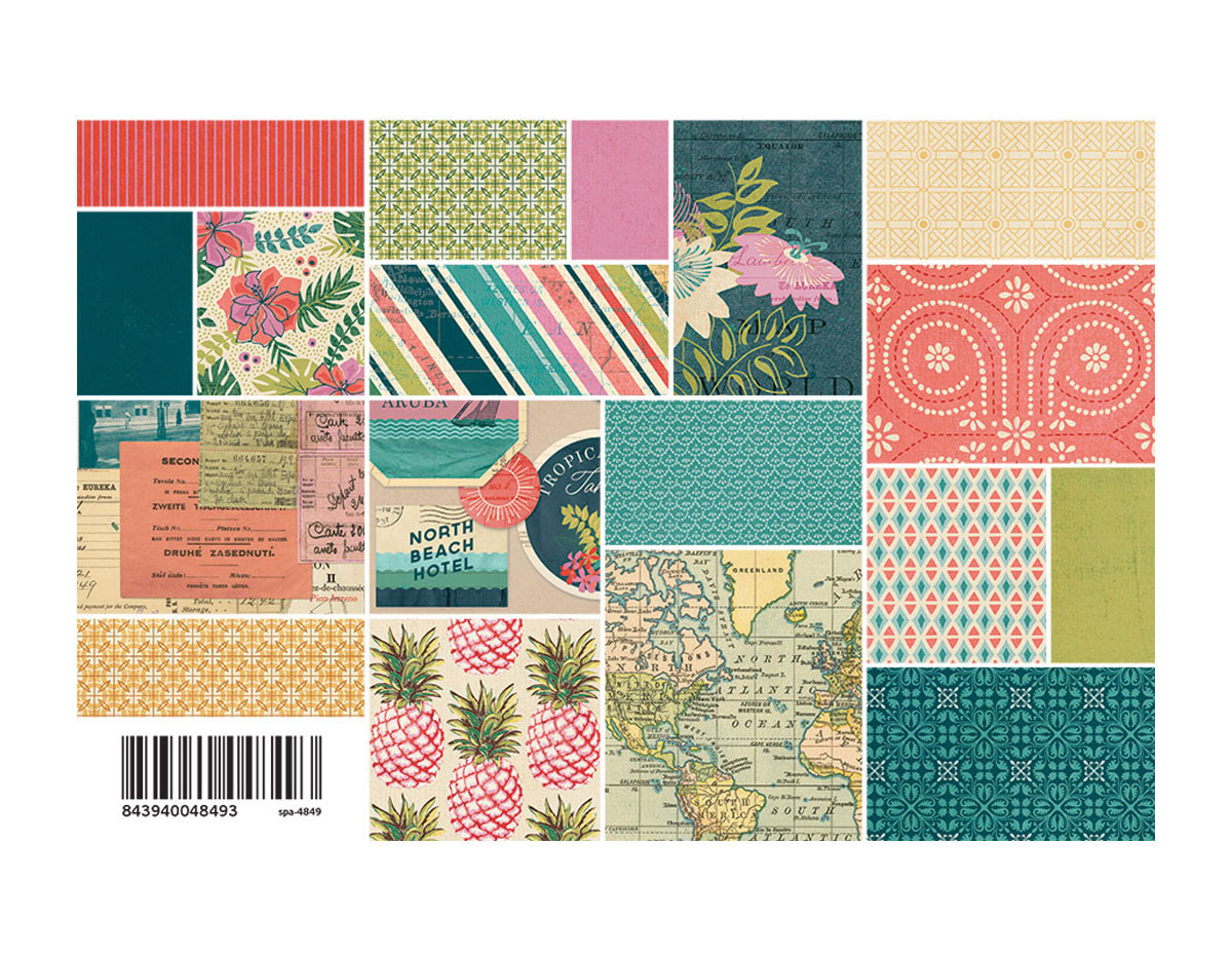 SPA-4849 Set 36 papeles surtidos SOUTH PACIFIC Basic Grey