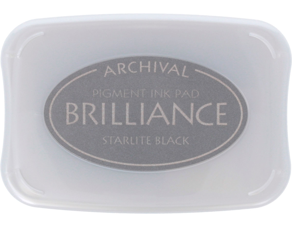 TBR-90 Tinta BRILLIANCE color negro con luz de estrella efecto nacarado Tsukineko