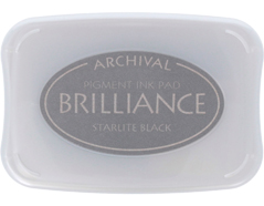 TBR-90 Tinta BRILLIANCE color negro con luz de estrella efecto nacarado Tsukineko - Ítem