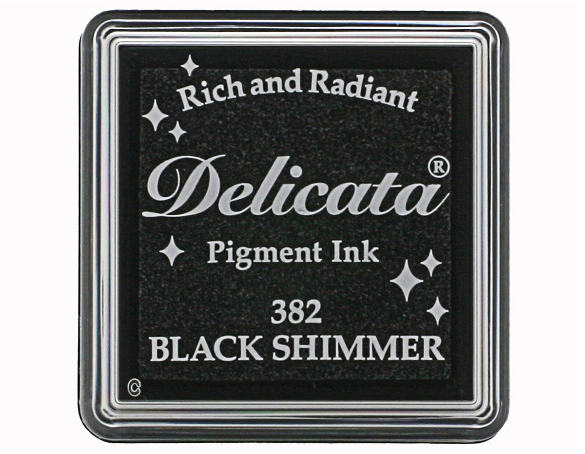TDE-SML-382 Tinta DELICATA color negro metalica brillante Tsukineko
