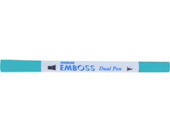 TEM-38 Feutre pour emboss dual couleur bleu pale calligraphie 1 Tsukineko - Article