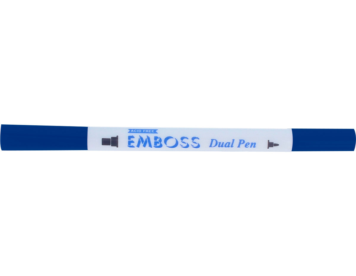 TEM-55 Rotulador para EMBOSS dual color azul indigo caligrafia 1 Emboss