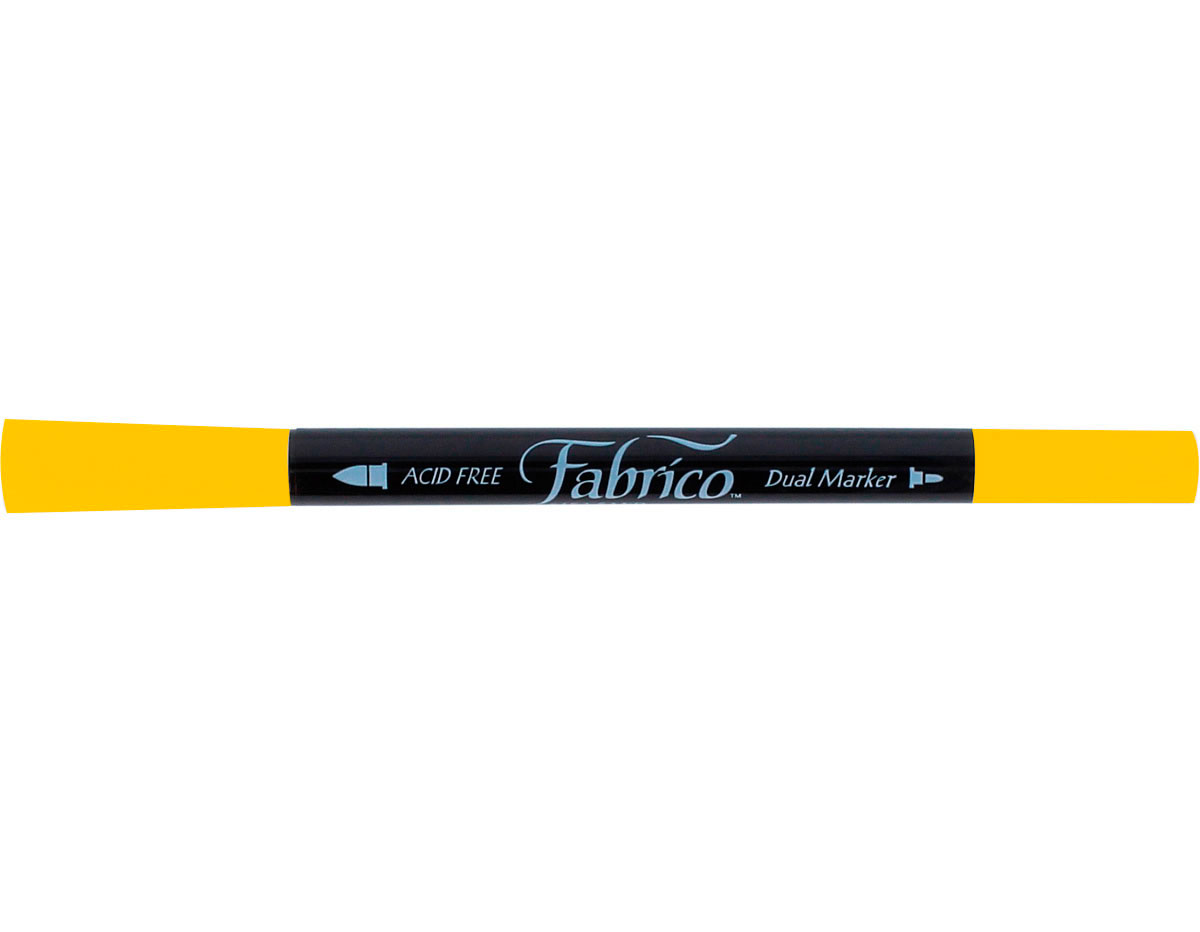 TFAM-111 Rotulador para textil FABRICO MARKERS translucido amarillo limon doble punta pincel bala Tsukineko