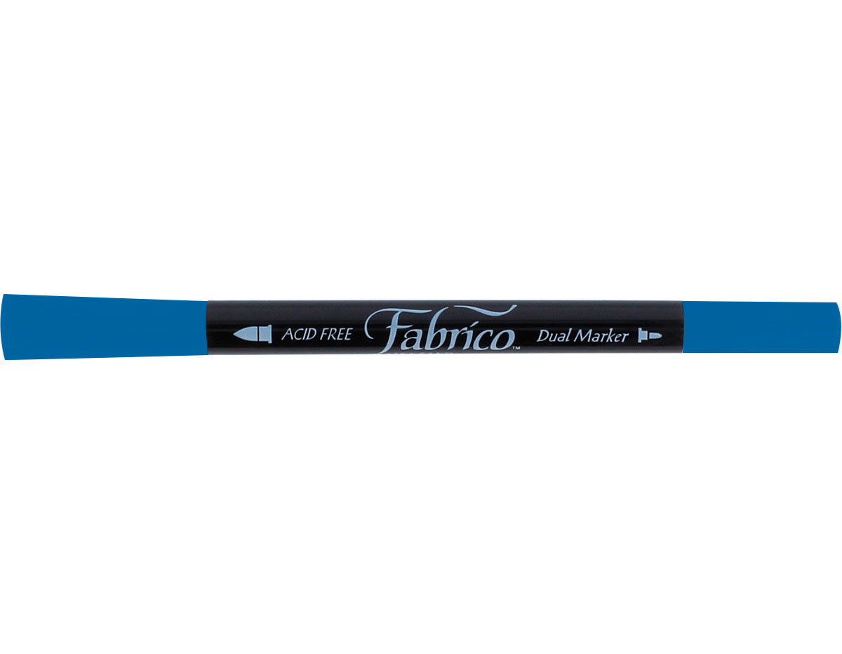 TFAM-118 Rotulador para textil FABRICO MARKERS translucido azul ultramarino doble punta pincel bala Tsukineko