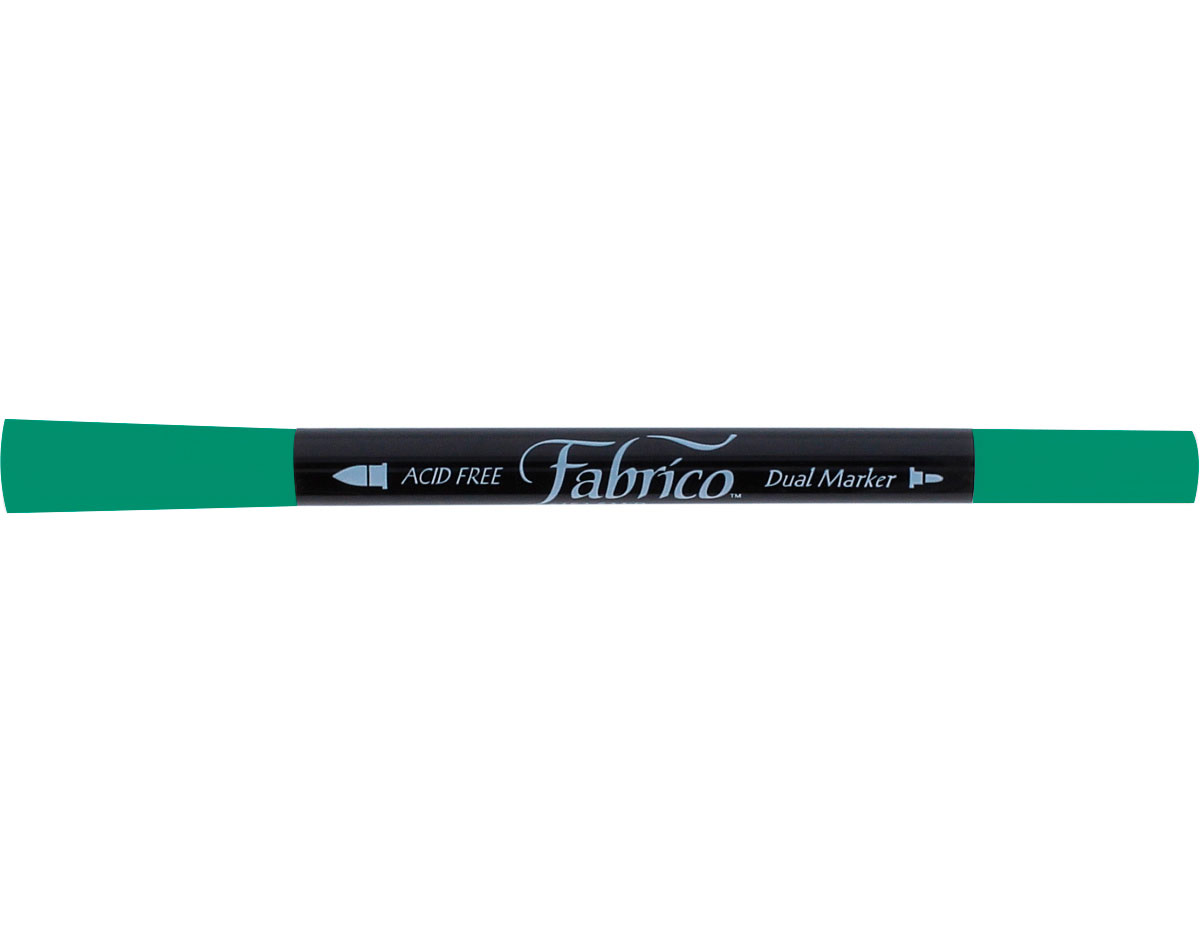 TFAM-121 Rotulador para textil FABRICO MARKERS translucido esmeralda doble punta pincel bala Tsukineko