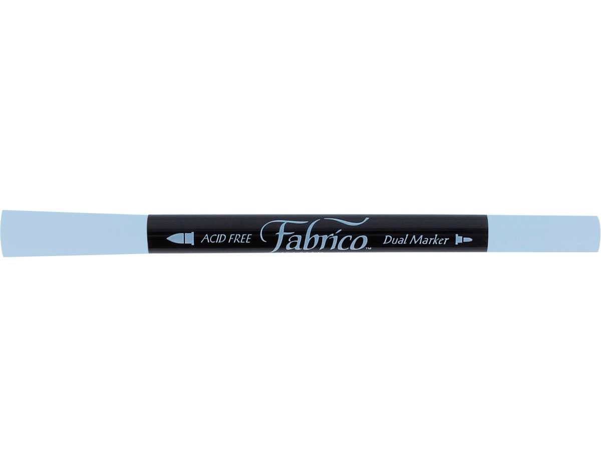 TFAM-142 Rotulador para textil FABRICO MARKERS translucido azul bebe doble punta pincel bala Tsukineko