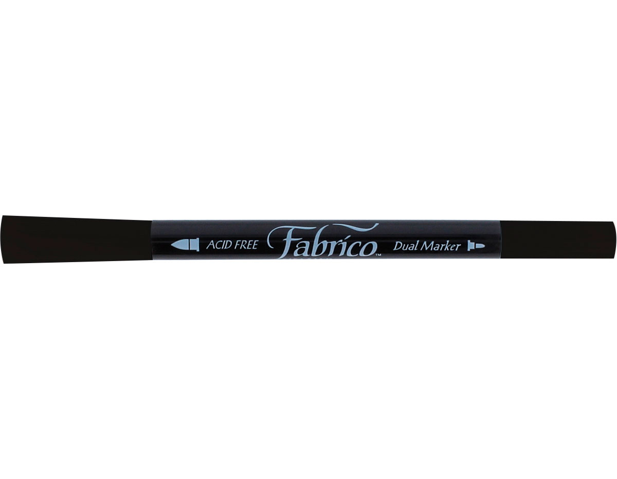 TFAM-182 Rotulador para textil FABRICO MARKERS translucido negro real doble punta pincel bala Tsukineko