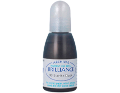 TRB-90 Tinta BRILLIANCE color negro con luz de estrella efecto nacarado recarga Tsukineko - Ítem