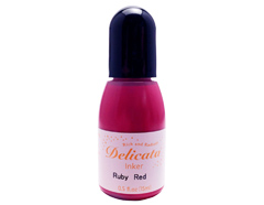 TRC-325 Tinta DELICATA color BRILLANTE Rojo rubi recarga 15ml Bote canula Tsukineko - Ítem