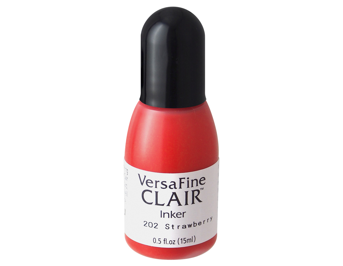 TRF-202 Tinta VERSAFINE CLAIR Color Rojo Fresa recarga 15ml Bote canula Tsukineko