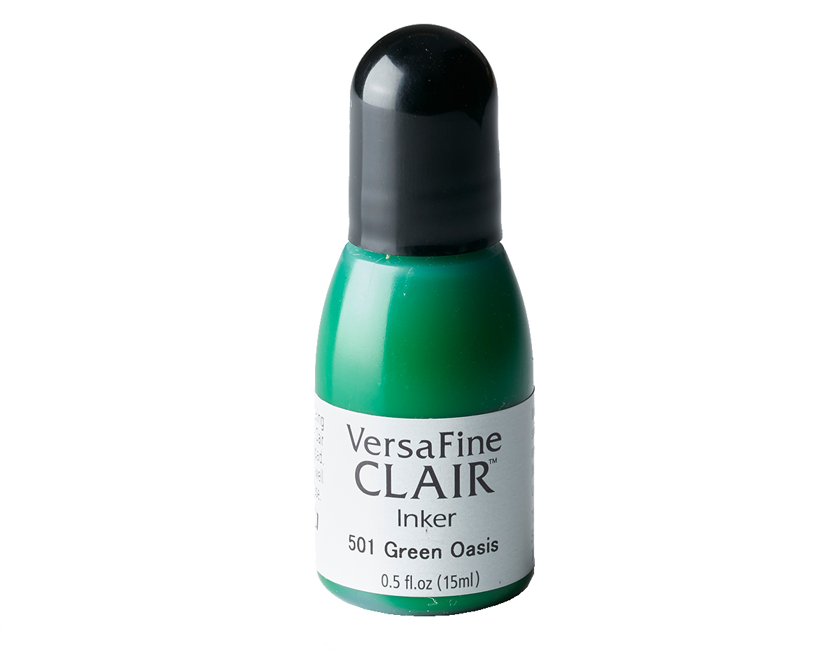 TRF-501 Encre VERSAFINE CLAIR couleur vert oasis recharge 15ml pot de canule Tsukineko