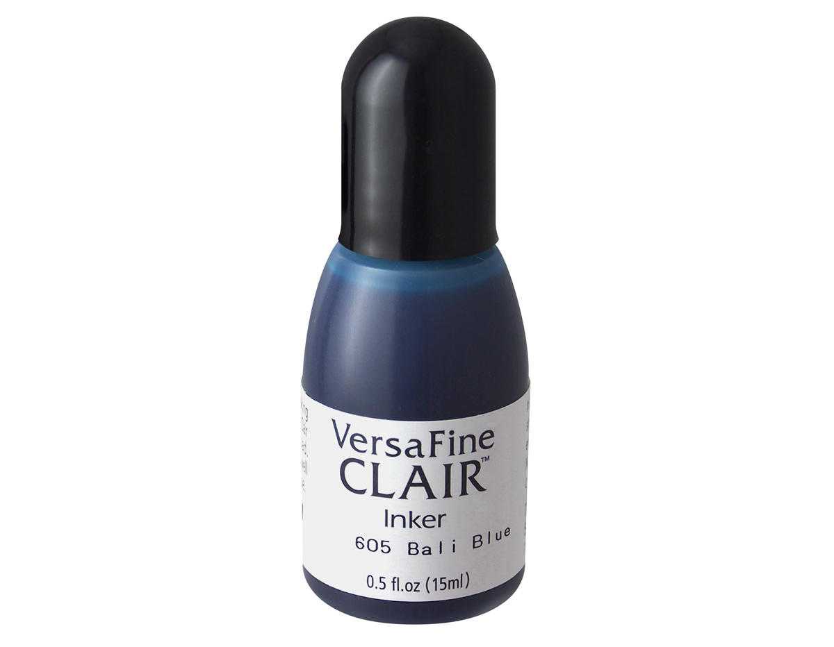 TRF-605 Tinta VERSAFINE CLAIR Color Azul Bali recarga 15ml Bote canula Tsukineko