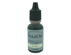 TRZ-26 Tinta STAZON para vidrio y plastico color Rojo burdeos recarga 15ml Bote canula Tsukineko - Ítem