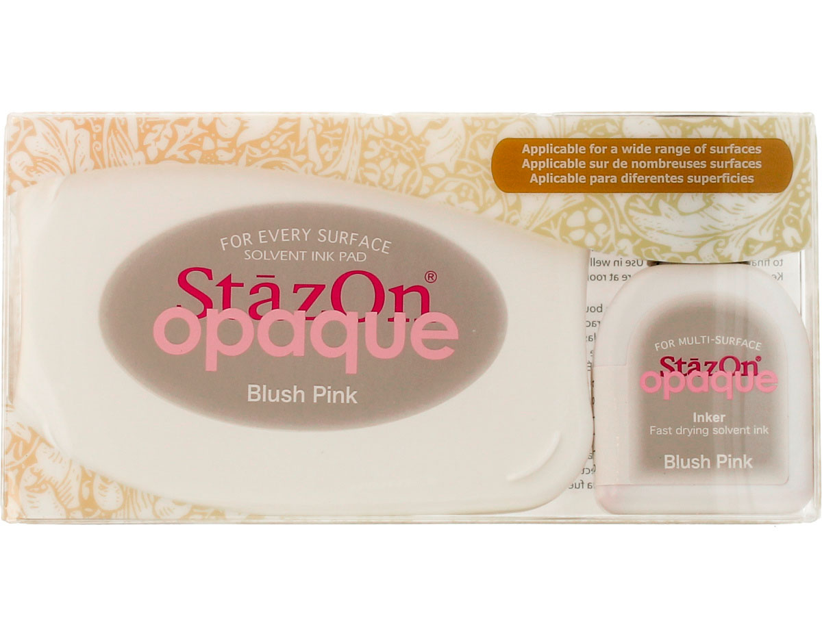 TSZ-106 Tinta STAZON OPAQUE para vidrio y plastico opaca color rosa colorete almohadilla y recarga Tsukineko
