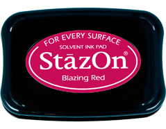 TSZ-21 Tinta STAZON para vidrio y plastico color rojo ardiente Tsukineko - Ítem