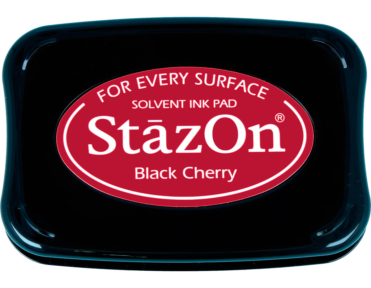 TSZ-22 Tinta STAZON para vidrio y plastico color cereza negra Tsukineko