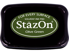TSZ-51 Encre pour verre et plastique couleur vert olive Tsukineko - Article