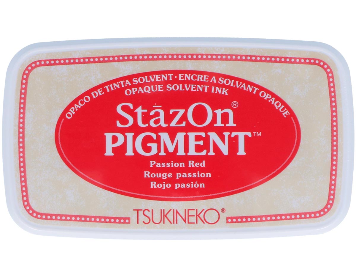 TSZ-PIG-021 Tinta STAZON PIGMENT para vidrio y plastico color rojo opaco Tsukineko