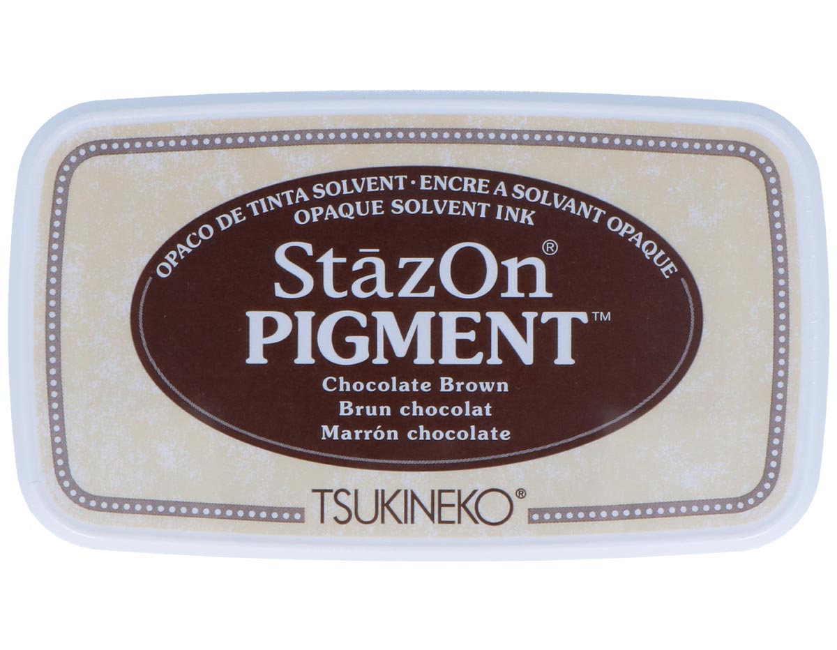 TSZ-PIG-041 Tinta STAZON PIGMENT para vidrio y plastico color marron opaco Tsukineko