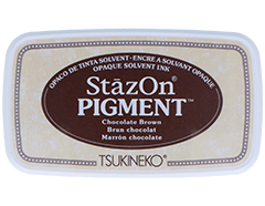TSZ-PIG-041 Tinta STAZON PIGMENT para vidrio y plastico color marron opaco Tsukineko - Ítem