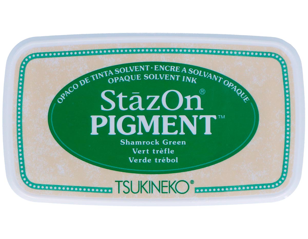 TSZ-PIG-051 Tinta STAZON PIGMENT para vidrio y plastico color verde opaco Tsukineko