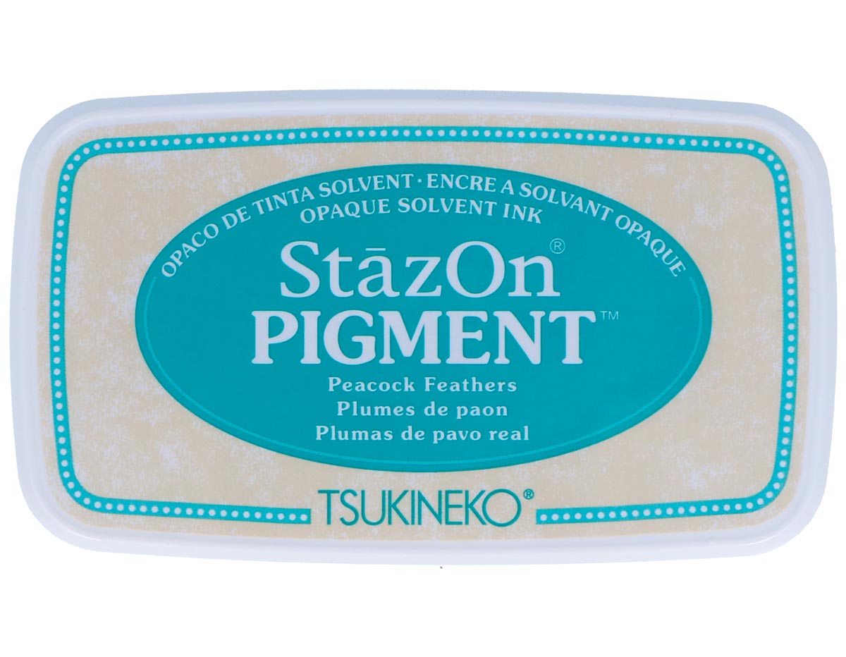 TSZ-PIG-062 Tinta STAZON PIGMENT para vidrio y plastico color turquesa opaco Tsukineko