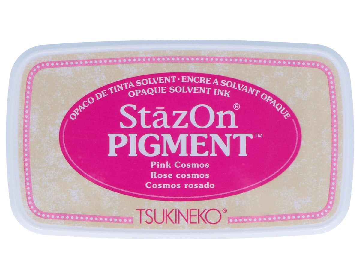 TSZ-PIG-081 Tinta STAZON PIGMENT para vidrio y plastico color rosa opaco Tsukineko