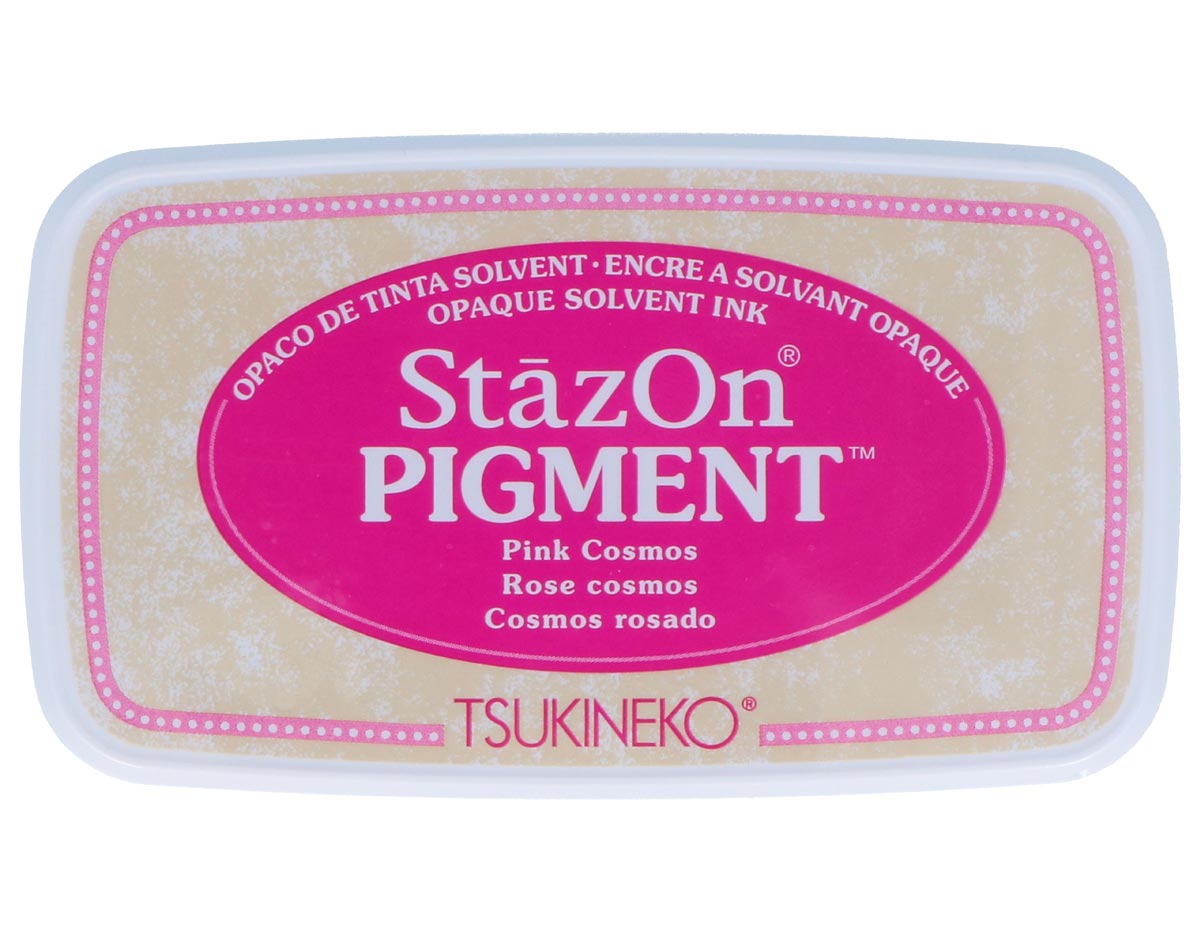 Tsukineko Stazon Tampone Per Timbri - Colore Fucsia, Ink Pad Professionale