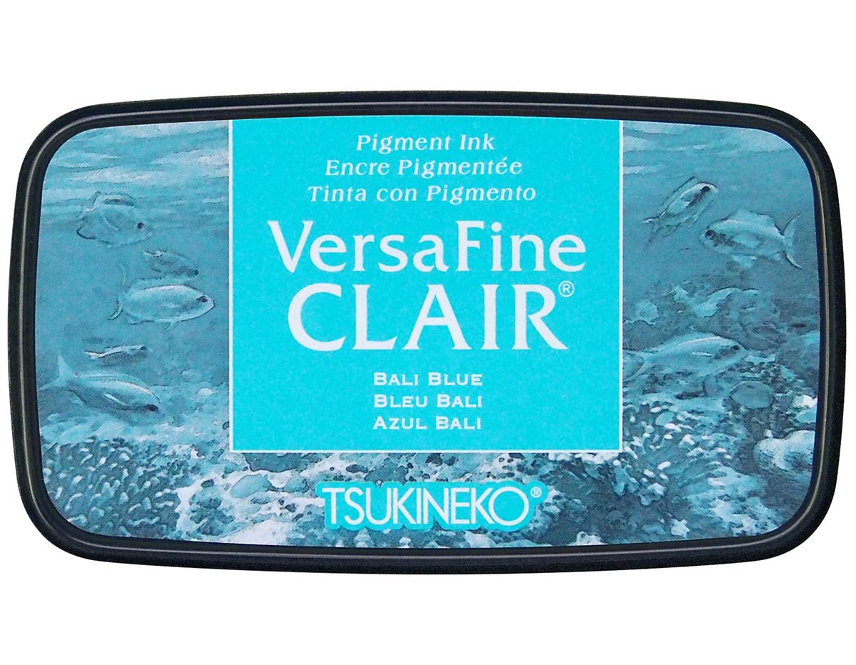 TVF-CLA-605 Tinta VERSAFINE CLAIR Color Azul Bali 76x35mm Almohadilla Tsukineko